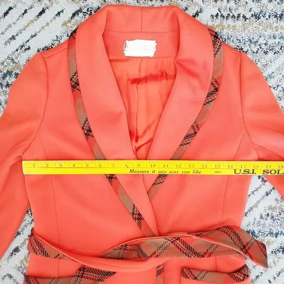 Phyllis De Trano Vintage Orange Blazer Jacket 1960's 70's Retro Womens Clothing - Picture 7 of 13